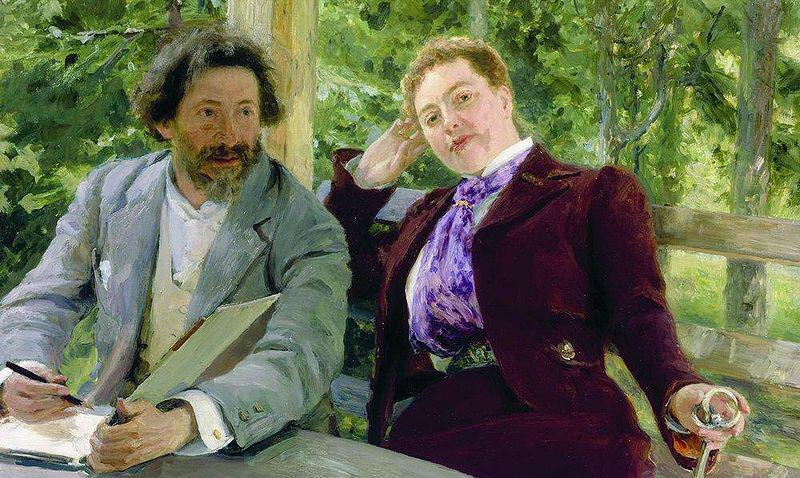 Ilya Yefimovich Repin Self portrait with Natalia Borisovna Nordman-Severova. oil painting image